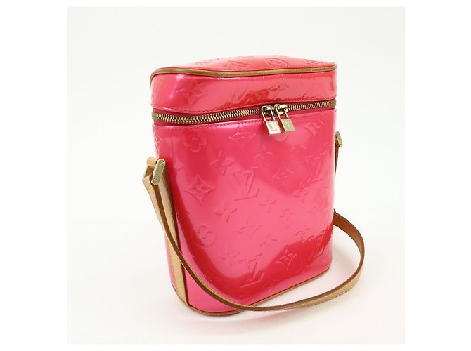 Louis Vuitton Monogram Vernis Sullivan Vertical Fuchsia Pink M91259 - vista 4