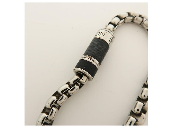 Bracciale a catena in metallo Louis Vuitton Monogram Eclips Silver M62592 - vista 5