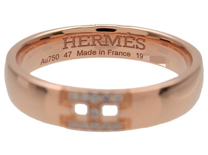 Hermès HERMES Ever Hercules 11P Diamantring K18 750PG #47 US4 EU47 HK8 - Ansicht 4