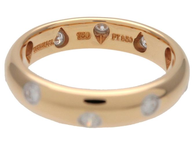 Tiffany & Co Anello Tiffany&Co Dots 10P Diamanti K18 750YG US5 EU49 HK10 - vista 4