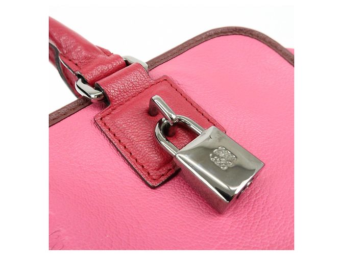 Borsa a mano LOEWE Anagram Leather Amazona 28 Borsa Boston Rosa - vista 10