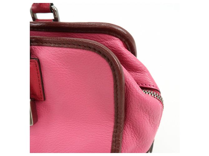 Borsa a mano LOEWE Anagram Leather Amazona 28 Borsa Boston Rosa - vista 15