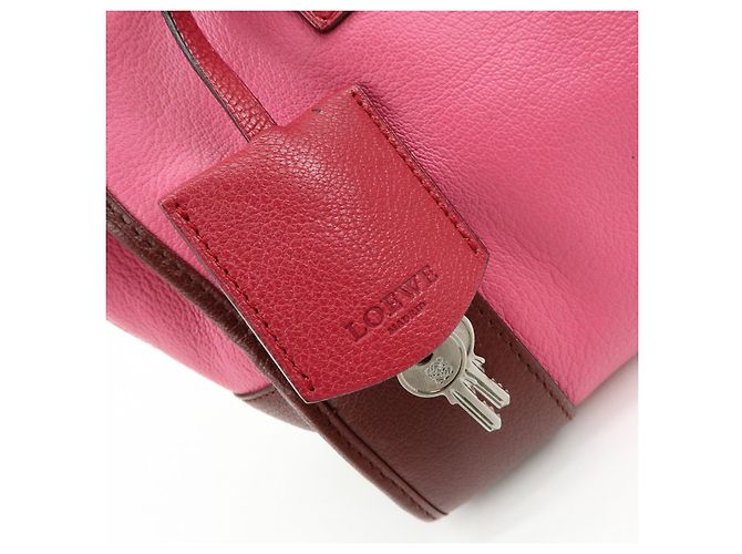 Borsa a mano LOEWE Anagram Leather Amazona 28 Borsa Boston Rosa - vista 18