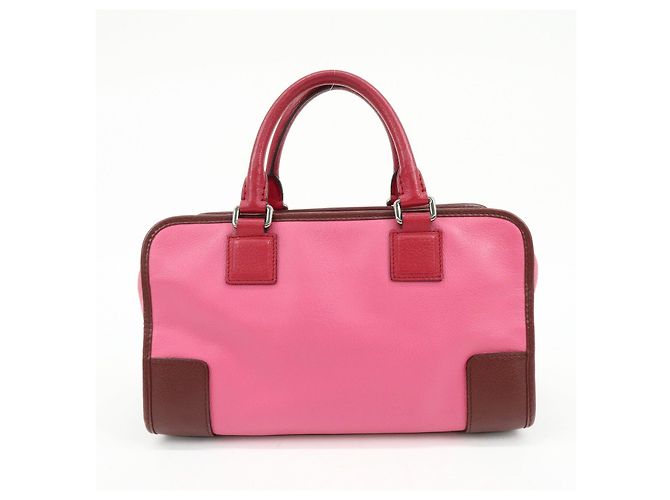 Borsa a mano LOEWE Anagram Leather Amazona 28 Borsa Boston Rosa - vista 2