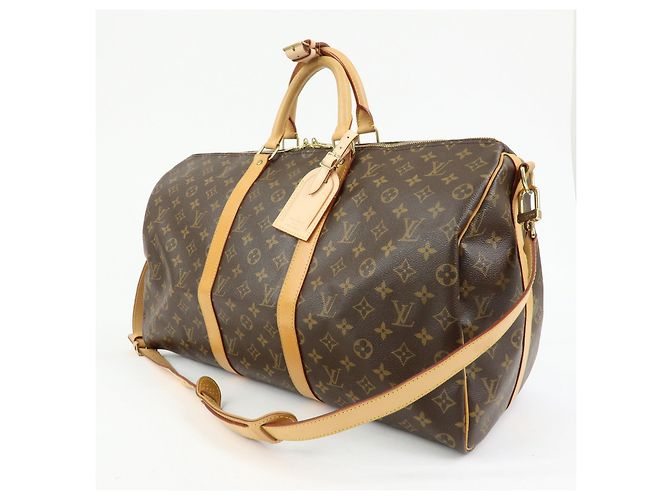 Louis Vuitton Monogram Keep All Bandouliere 50 Borsa Boston M41416 - vista 3