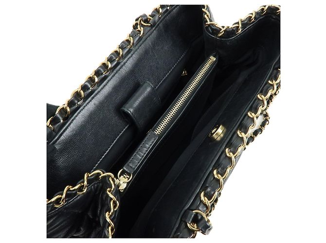 Borsa a spalla con catena CHANEL COCO Mark Chain Me in pelle di vitello Nero - vista 7