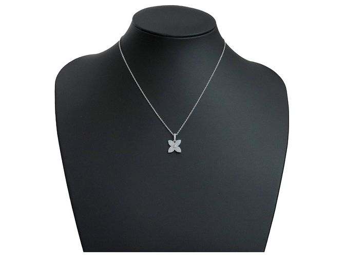 Louis Vuitton Collana con Diamanti Pendente Craquant PM K18 750WG - vista 6