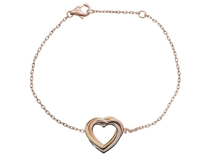 Cartier Trinity Heart Armband K18 750 Gelb/Weiß/Roségold - Ansicht 2