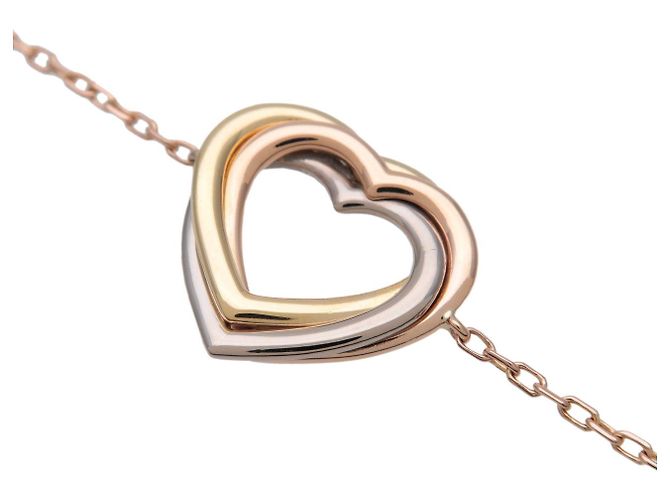 Cartier Trinity Heart Armband K18 750 Gelb/Weiß/Roségold - Ansicht 3