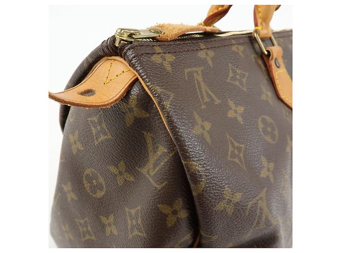 Louis Vuitton Monogram Speedy 40 Borsa a Mano Borsa Boston Marrone M41522 - vista 17
