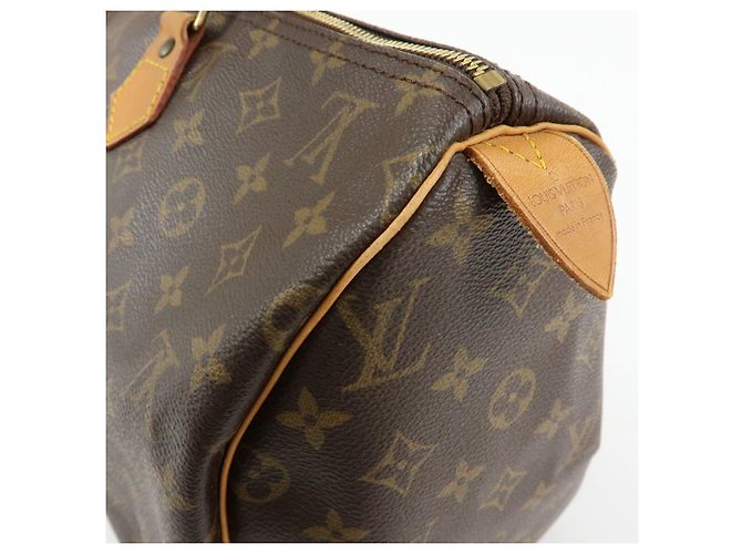 Louis Vuitton Monogram Speedy 40 Borsa a Mano Borsa Boston Marrone M41522 - vista 18