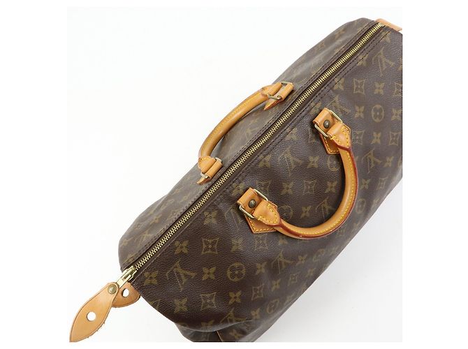 Louis Vuitton Monogram Speedy 40 Borsa a Mano Borsa Boston Marrone M41522 - vista 19
