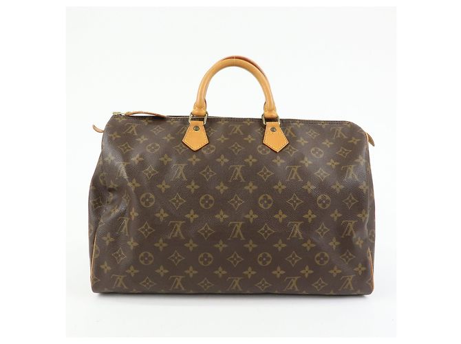 Louis Vuitton Monogram Speedy 40 Borsa a Mano Borsa Boston Marrone M41522 - vista 2