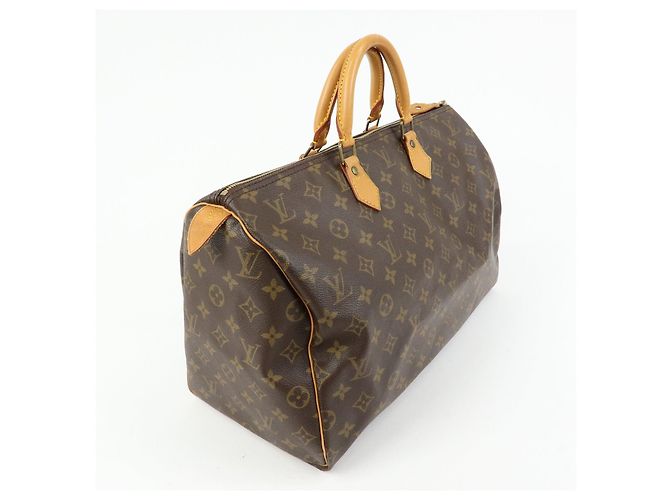 Louis Vuitton Monogram Speedy 40 Borsa a Mano Borsa Boston Marrone M41522 - vista 4
