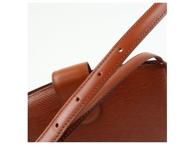 Borsa a tracolla Louis Vuitton Capucines in pelle Epi Kenya Brown M52343 - view 8