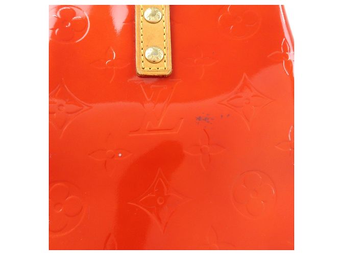 Borsa a mano Louis Vuitton Monogram Vernis Reade PM Rouge M91088 - vista 18