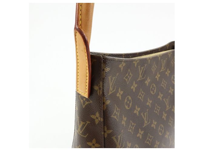 Borsa a spalla Louis Vuitton Monogram Looping GM Marrone M51145 - vista 15