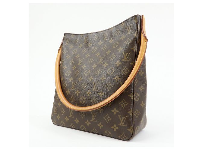 Borsa a spalla Louis Vuitton Monogram Looping GM Marrone M51145 - vista 3