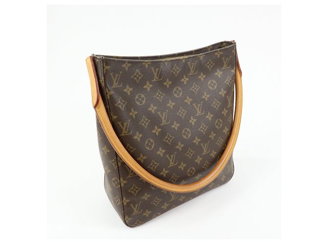 Borsa a spalla Louis Vuitton Monogram Looping GM Marrone M51145 - vista 4