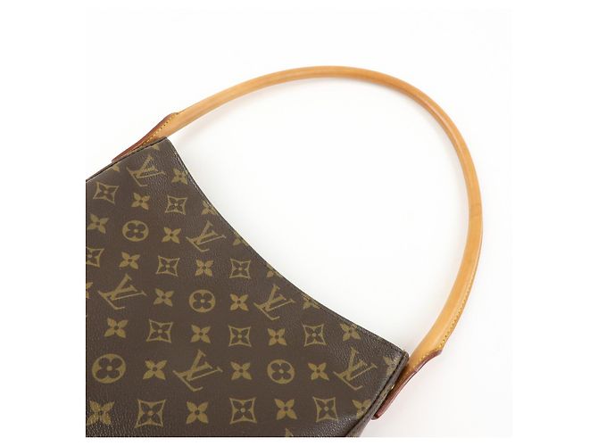 Borsa a spalla Louis Vuitton Monogram Looping GM Marrone M51145 - vista 6