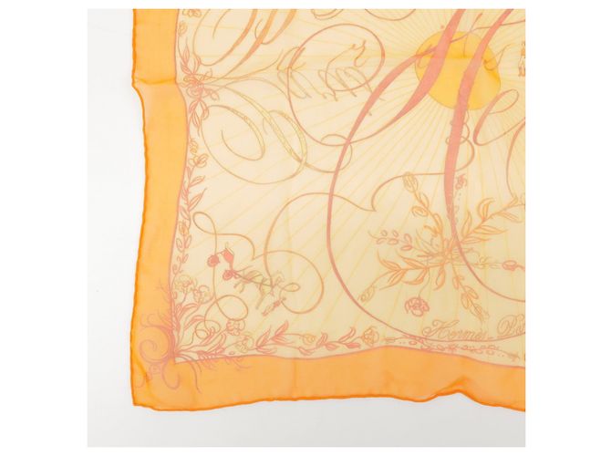 Hermès HERMES Carre 45 Seidentuch 100% Seide EFFLUVES Orange - Ansicht 5