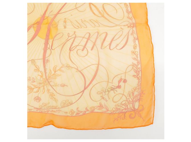 Hermès HERMES Carre 45 Seidentuch 100% Seide EFFLUVES Orange - Ansicht 6