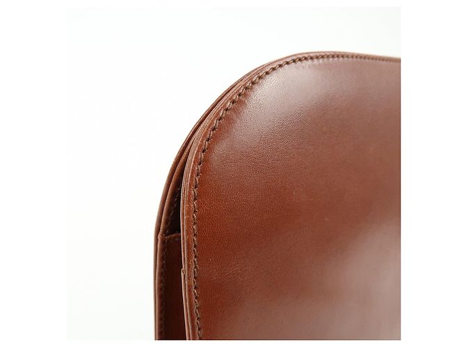Salvatore Ferragamo Borsa a spalla con catena Ferragamo Gancini in pelle di vitello Marrone - vista 16