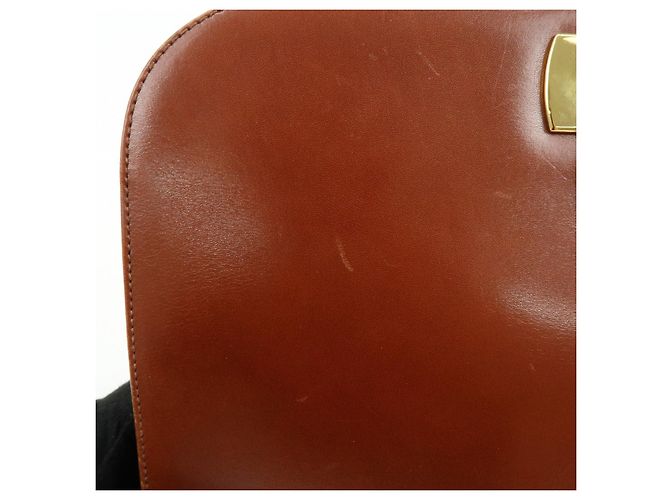 Salvatore Ferragamo Borsa a spalla con catena Ferragamo Gancini in pelle di vitello Marrone - vista 19