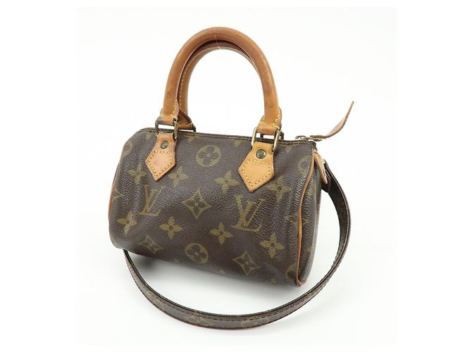 Lotto Borsa a Mano Louis Vuitton Monogram Mini Speedy e Tracolla M41534 J75011 - vista 3