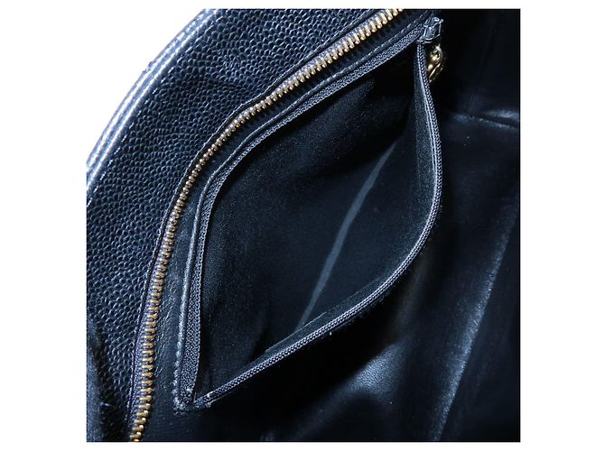 Borsa Tote CHANEL Matelasse COCO Mark Caviarskin Medallion Nera A01804 - vista 19