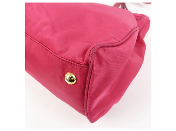 PRADA Borsa 2Way in Nylon Tessuto Borsa a Mano Borsa a Spalla Rosa 1BA843 - vista 13