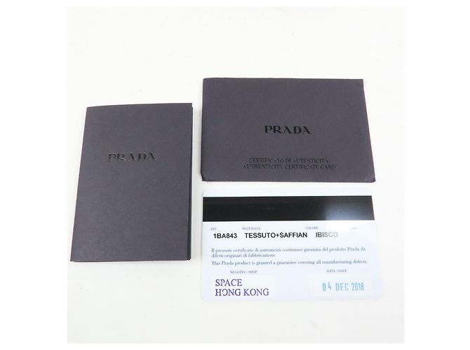 PRADA Borsa 2Way in Nylon Tessuto Borsa a Mano Borsa a Spalla Rosa 1BA843 - vista 24