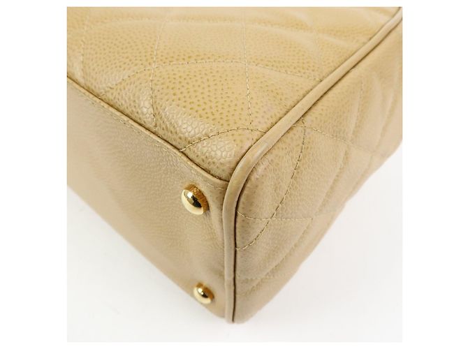 Borsa Boston CHANEL COCO Mark Caviarskin Beige - vista 12