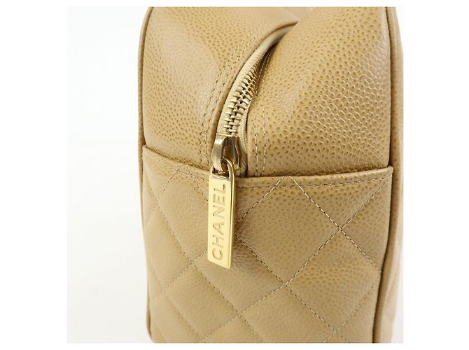 Borsa Boston CHANEL COCO Mark Caviarskin Beige - vista 17