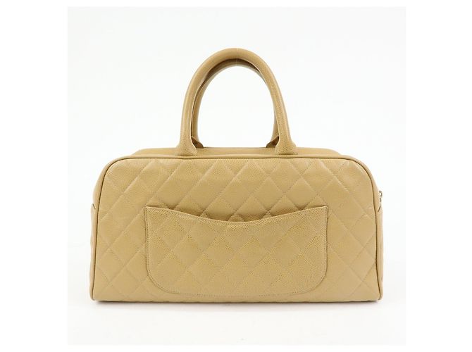 Borsa Boston CHANEL COCO Mark Caviarskin Beige - vista 2
