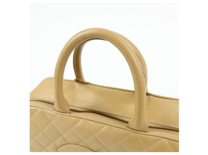 Borsa Boston CHANEL COCO Mark Caviarskin Beige - vista 6