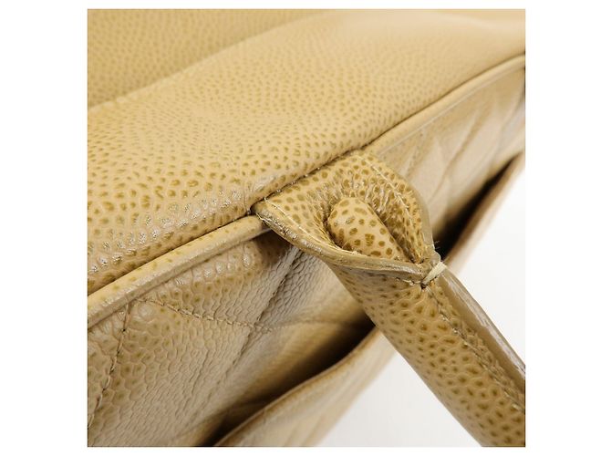 Borsa Boston CHANEL COCO Mark Caviarskin Beige - vista 9