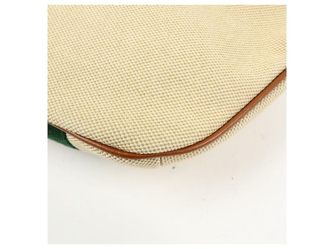 Borsa vita GUCCI Sherry Interlocking G Canvas Leather Beige 575082 - vista 10