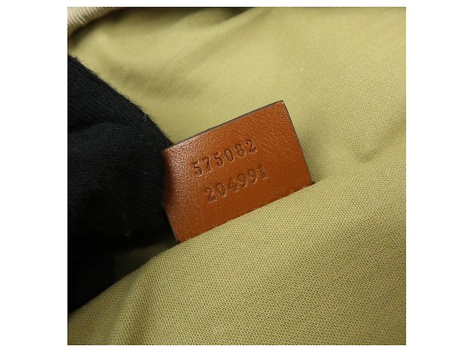 Borsa vita GUCCI Sherry Interlocking G Canvas Leather Beige 575082 - vista 22