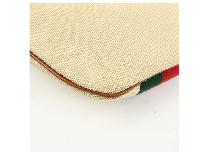 Borsa vita GUCCI Sherry Interlocking G Canvas Leather Beige 575082 - vista 9
