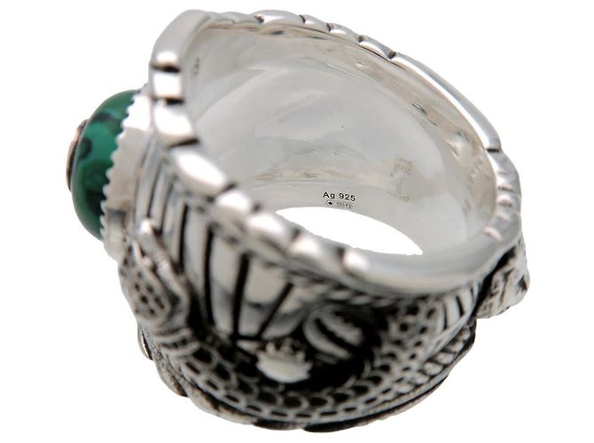GUCCI Interlocking G Garden Snake Tiger Head Ring SV925 #18 499007 - Ansicht 5