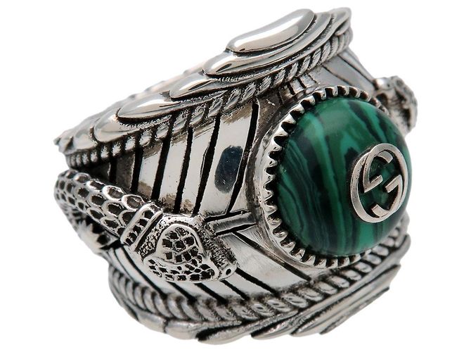 GUCCI Interlocking G Garden Snake Tiger Head Ring SV925 #18 499007 - Ansicht 6