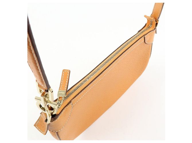 Salvatore Ferragamo Borsa a mano e a tracolla Ferragamo Gancini in pelle Orange - vista 21