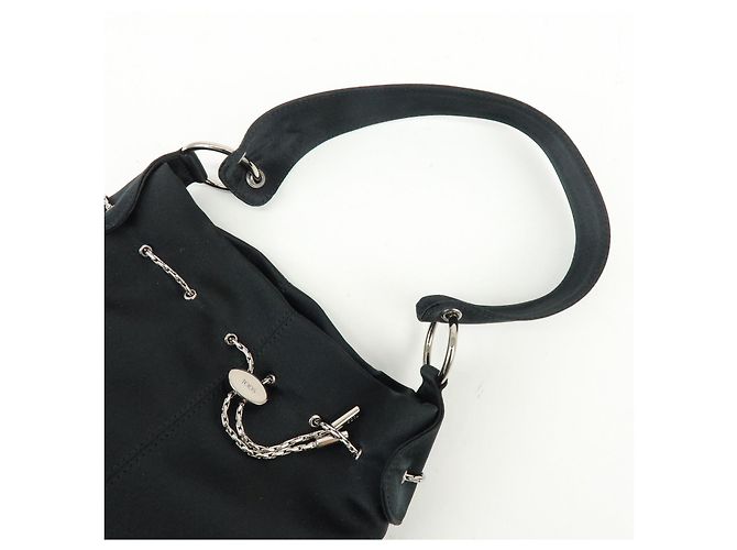 Borsa a spalla e borsa a mano in nylon con logo TOD'S Nero Argento - vista 6