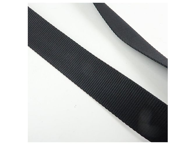 Borsa a spalla PRADA in nylon e pelle Saffiano con logo triangolare Nero - vista 8