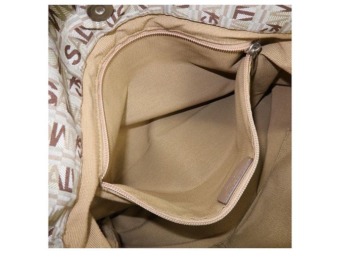 Salvatore Ferragamo Borsa a tracolla Ferragamo Logo Canvas Leather Beige Brown Khaki - vista 17