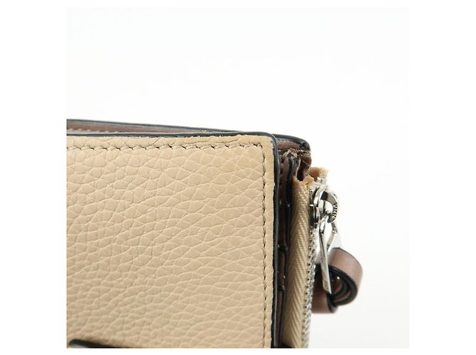 Cartera compacta de piel Anagram LOEWE Beige Yellow - vista 11