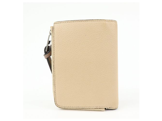 Cartera compacta de piel Anagram LOEWE Beige Yellow - vista 2