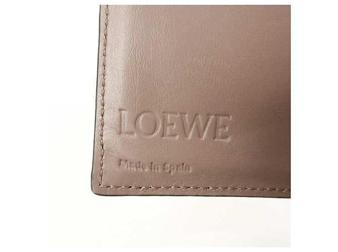 Cartera compacta de piel Anagram LOEWE Beige Yellow - vista 20