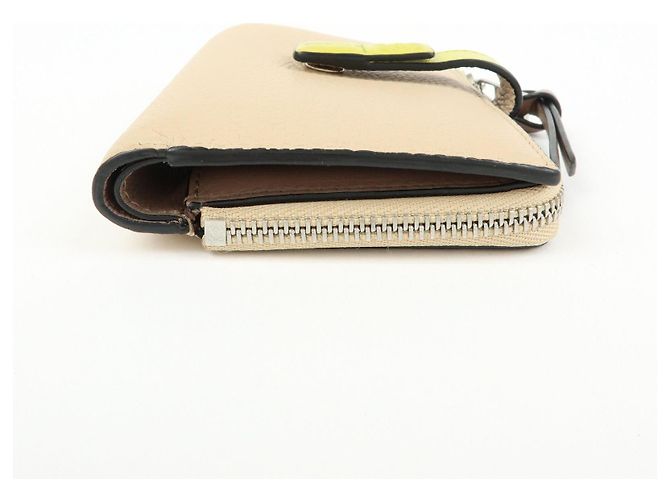 Cartera compacta de piel Anagram LOEWE Beige Yellow - vista 5